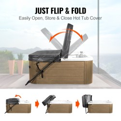 Kylpytynnyrin ja porealtaan alumiininen kannenostolaite säädettävä korkeus 31,5–41,3 tuumaa leveys 53–92,5 tuumaa