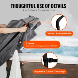 Kylpytynnyrin ja porealtaan alumiininen kannenostolaite säädettävä korkeus 31,5–41,3 tuumaa leveys 53–92,5 tuumaa