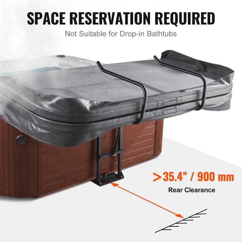 Kylpytynnyrin kannennostin hydraulinen alumiini säädettävä korkeus 841–1049 mm leveys 1349–2350 mm