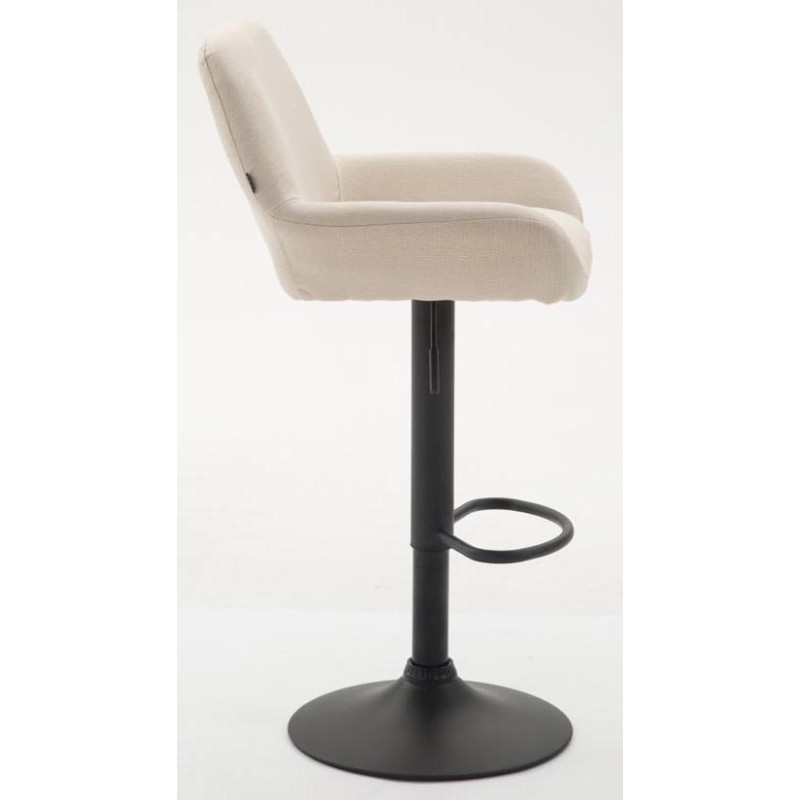 Säädettävä Braga-baarituolisetti kankaalla, 2 kpl, mattamusta runko