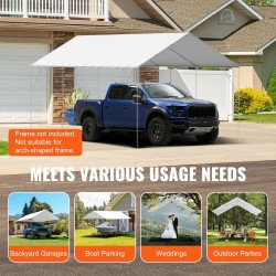 Autokatoksen katospeite 6000x3300 mm 210g PE-kangas vedenpitävä UV-suojattu