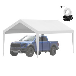 Autoteltan katospeite 6100 x 3040 mm PE-muovikudottu 210 g valkoinen