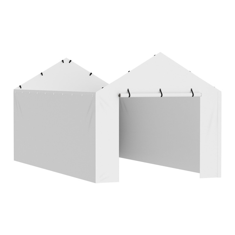 Autokatoksen polyeteenikankainen sivuseinä 6000 x 3000 mm vedenpitävä aurinkosuojattu valkoinen