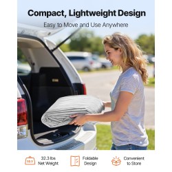 Autokatoksen vaihdettava kate 210g PE 3,6 x 6 m PU-pinnoite UV-suojattu