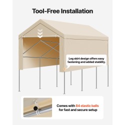 Autoteltan korvauspressu 3×6 m 210g PE-katto 180g PE-sivut vedenpitävä runkoa ei sisällä