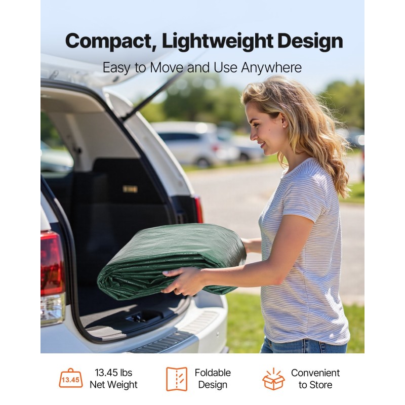 Autokatoksen kattopeite 3 x 6 m 210 g PE-kangas PU-pinnoite tummanvihreä