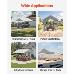 Autotelttapeite 210 g PE 3 x 6 m vedenpitävä UV-suojattu harmaa pallokuminyörit