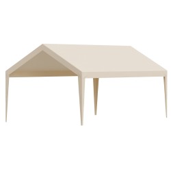 Autokatoksen vaihtopeite 210g PE-kudottu 3,6 x 6 m vedenpitävä UV-suojattu beige