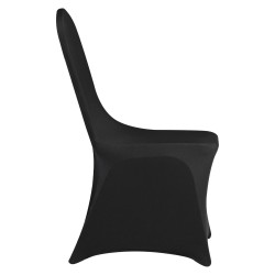 Tuolinsuojukset joustava elastaani musta 50 kpl pestävät taittotuoleille