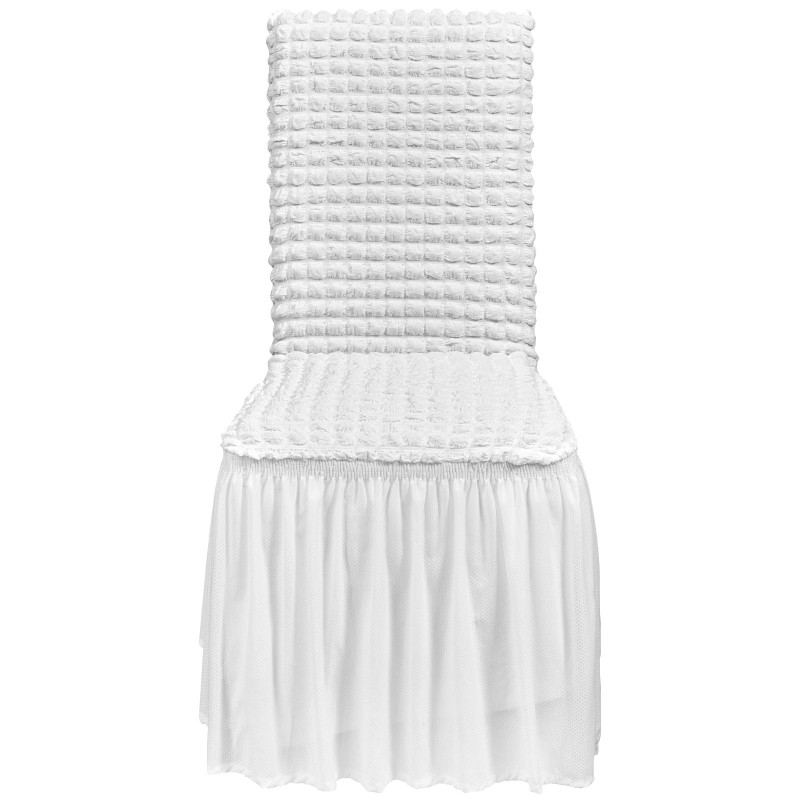 Tuolinpäälliset joustavat polyesteri ja spandeksi taitettaville tuoleille neljän kappaleen valkoiset