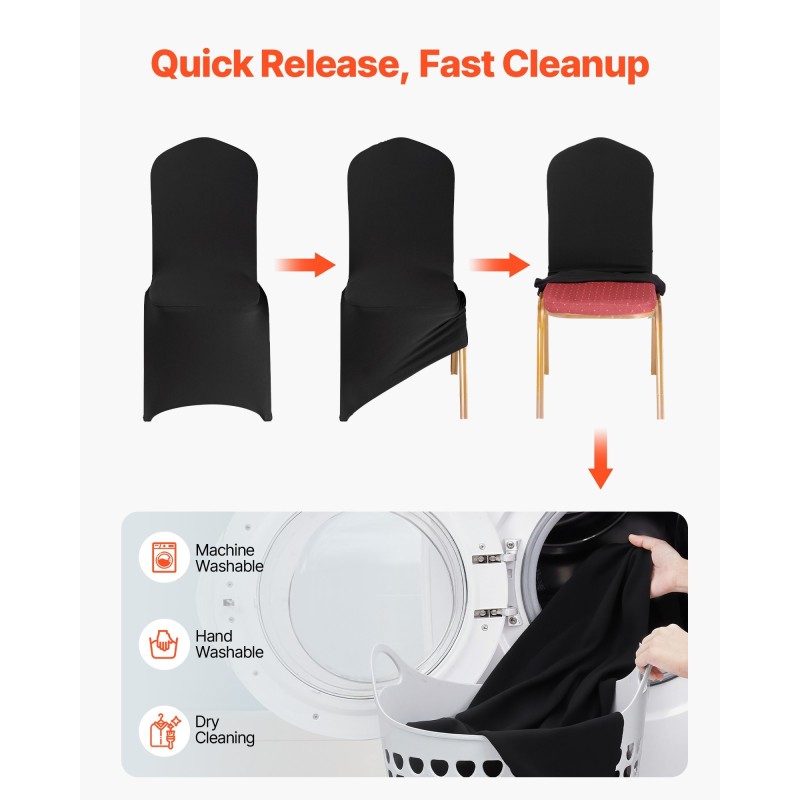 Tuolinsuojat polyesteri-elastaani joustavat 150 kpl musta enintään 510×450×950 mm