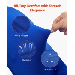 Tuolinsuojukset polyesteri-spandex-kankaasta siniset 50 kpl tasapintaisille tuoleille 450x460x770 mm