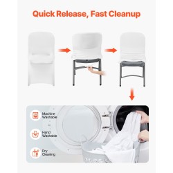 Tuolinpäälliset polyesteri-spandex valkoiset 30 kpl sopivat juhla- ja bankettituoleille