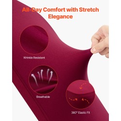 Tuolinpäälliset polyesteri-elastaani 50 kpl burgundinpunainen sopii tuoleille enintään 510x450x950mm