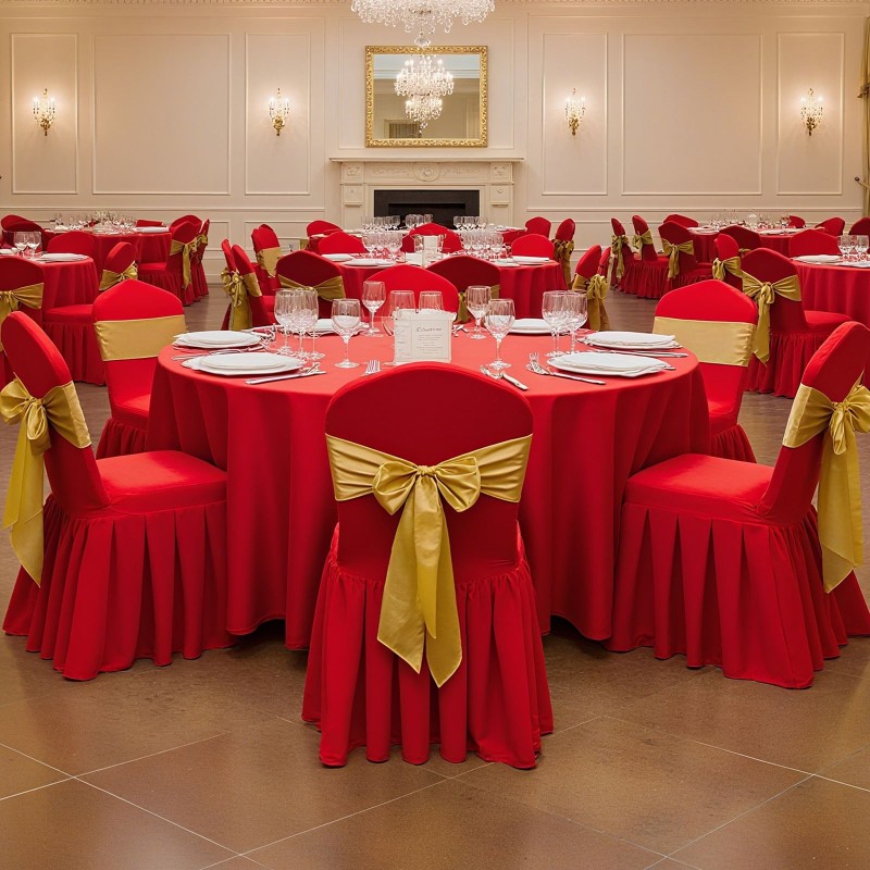 Tuolinpäälliset polyesteri elastaani 30 kpl punainen sopii tuoleille enintään 510×450×950 mm