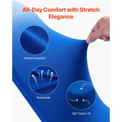 Tuolinpäälliset polyesteri-spandex-seos 50 kpl kuninkaansininen tasapintaisille tuoleille 510×450×950 mm