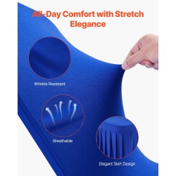 Tuolinpäälliset polyesteri-spandex 30 kpl sininen joustava tasapintaisille tuoleille 510x450x950 mm