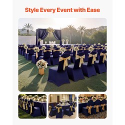 Tuolinpäälliset polyesteri spandex laivastonsiniset 50 kpl sopii enintään 510×450×950 mm