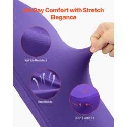 Tuolinsuojukset polyesteri-elastaani 50 kpl violetti joustava tasapintaisille tuoleille 510x450x950 mm