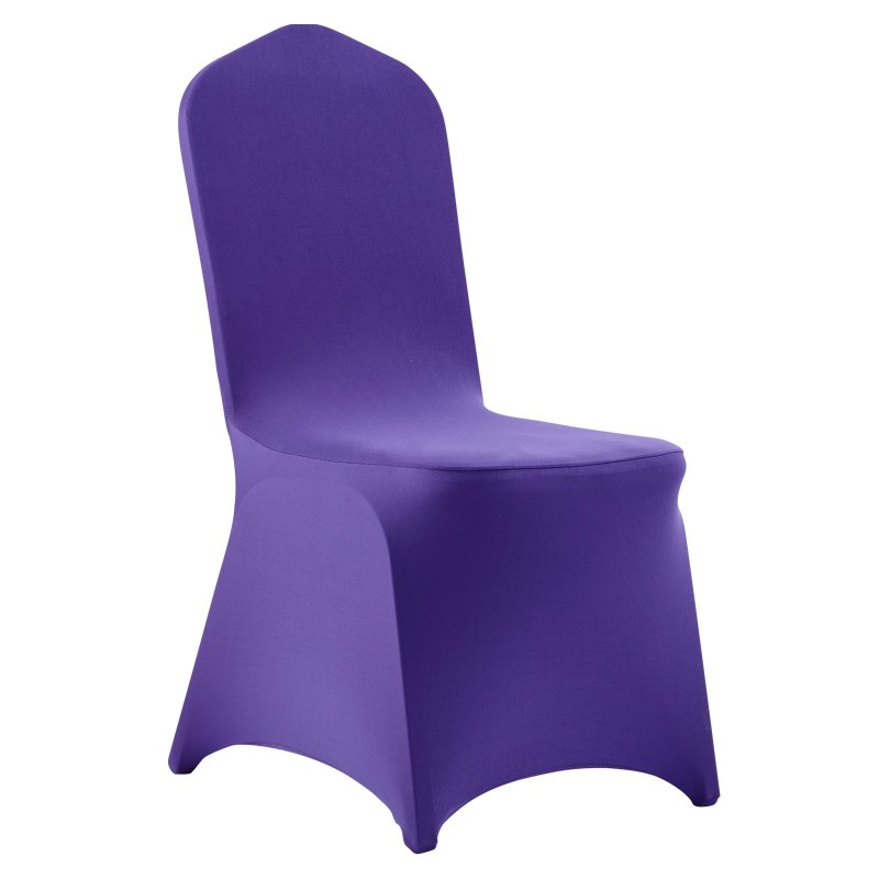 Tuolinsuojukset polyesteri-elastaani 50 kpl violetti joustava tasapintaisille tuoleille 510x450x950 mm