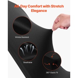 Tuolinsuojat polyesteri elastaani joustavat täysin peittävät 100 kappaleen pakkaus musta