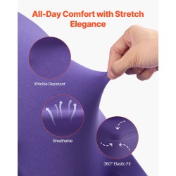 Tuolinpäälliset polyesteri elastaani 50 kpl violetti joustavat täyspeittävät ruokailutuoleihin