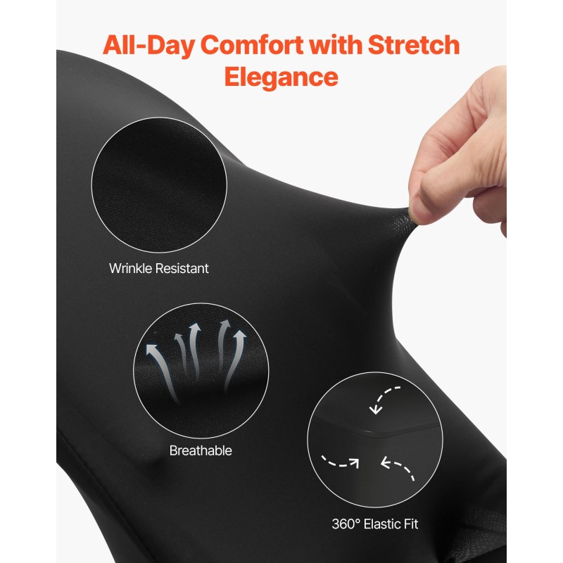 Tuolinpäälliset polyesteri elastaani musta 150 kpl täyspitkä sopivat 450x460x770mm juhliin