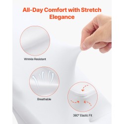 Tuolipäälliset polyesteri-elastaani valkoinen 150 kpl sopii tasapintaisille tuoleille 450×460×770 mm