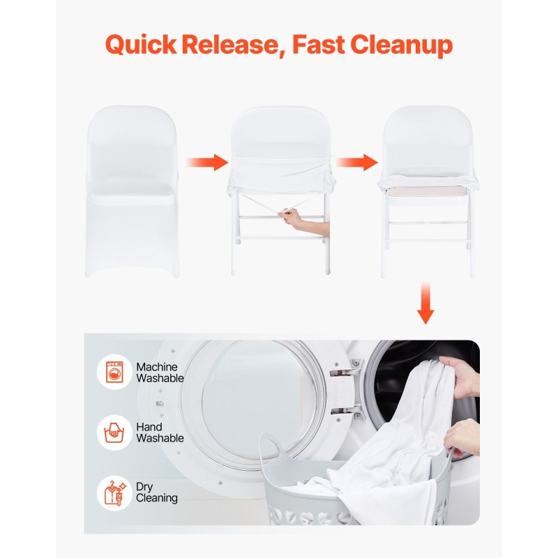 Tuolipäälliset polyesteri-elastaani valkoinen 150 kpl sopii tasapintaisille tuoleille 450×460×770 mm