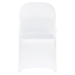 Tuolipäälliset polyesteri-elastaani valkoinen 150 kpl sopii tasapintaisille tuoleille 450×460×770 mm