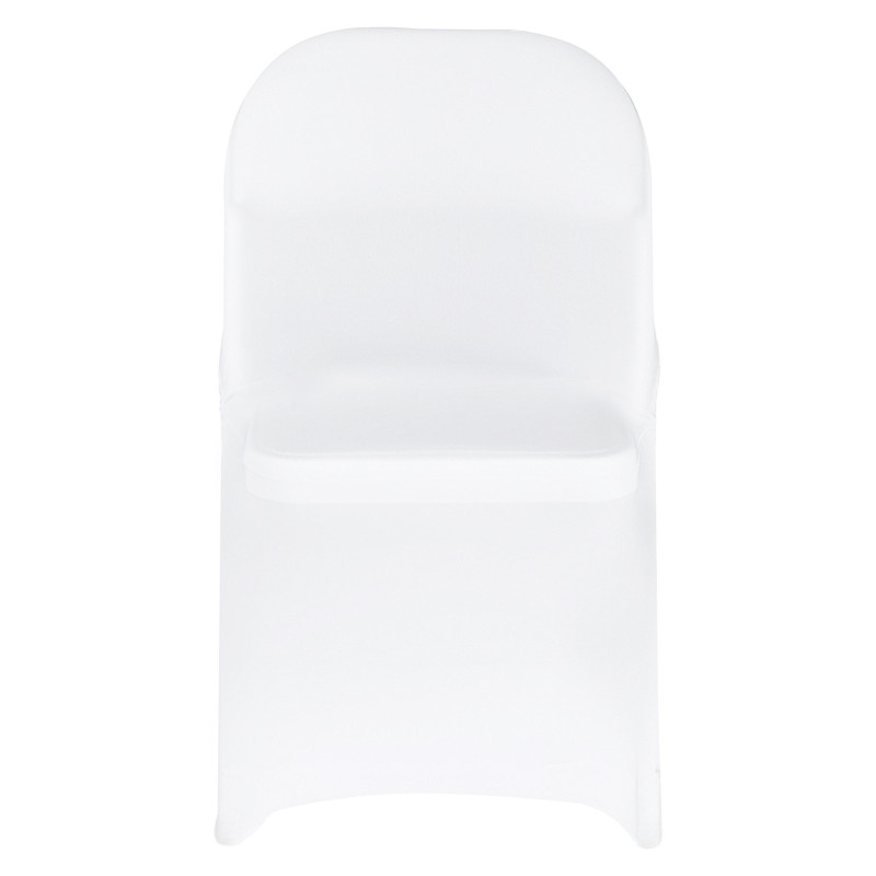 Tuolipäälliset polyesteri-elastaani valkoinen 150 kpl sopii tasapintaisille tuoleille 450×460×770 mm