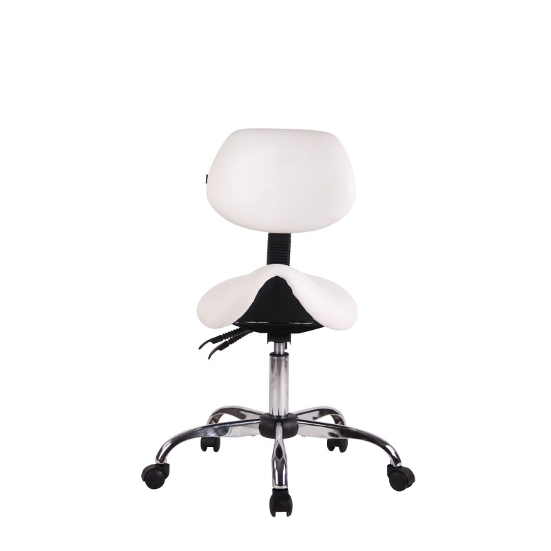 Ergonominen työjakkara selkänojalla lääkäreille ja kauneushoitoloihin