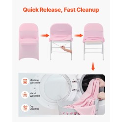 Tuolinpäälliset polyesteri elastaani 50 kpl pinkki sopii tuoleille enintään 45×46×77 cm