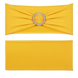Tuolinauhat 95% polyesterikuitu 5% spandex 100 kpl kullankeltainen juhliin