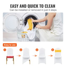 Tuolinsuojat joustava polyesterikuitu spandex 30 kpl valkoinen ja kulta käsinojattomiin tuoleihin