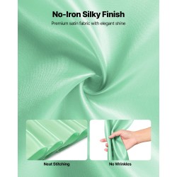 Satiininen tuolinauha 170x2750 mm 100 kpl vaaleanvihreä häihin