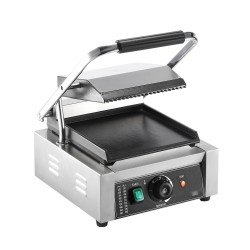 Paninigrilli ruostumatonta terästä yhdeksän tuuman emaloitu paistolevy lämpötilansäädöllä ja irrotettavalla rasvankeräysastialla