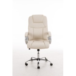 Ergonominen toimistotuoli säädettävällä korkeudella ja keinonahkapäällysteellä