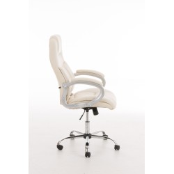 Ergonominen toimistotuoli säädettävällä korkeudella ja keinonahkapäällysteellä