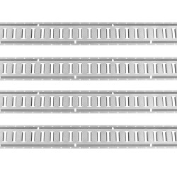 E track kiinnityskiskosarja teräs 1524 mm sisältää 8 kiskoa 8 O rengasta 8 D rengasta