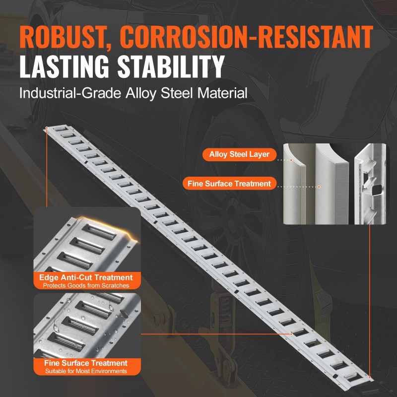 E-track kiinnityskiskosarja teräs 1524 mm sisältää 8 kiskoa 8 O-rengasta 8 D-rengasta