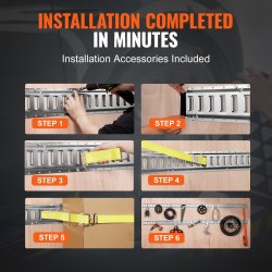 E-track kiinnityskiskosarja teräs 1524 mm sisältää 8 kiskoa 8 O-rengasta 8 D-rengasta