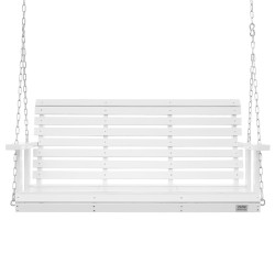 Terassikeinu seetripuusta valkoinen 137 x 71 x 60 cm