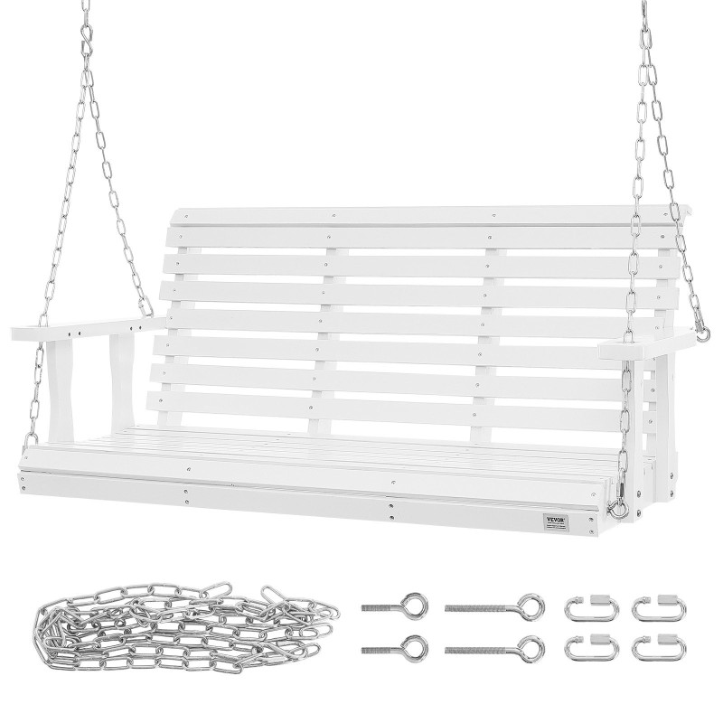 Terassikeinu seetripuusta valkoinen 137 x 71 x 60 cm