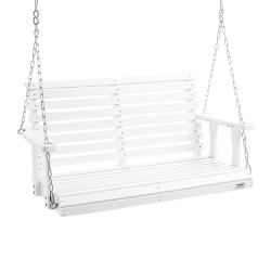 Terassikeinu setripuinen valkoinen 1240x710x600 mm 400 kg kantavuus