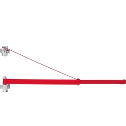 Sähkövinssin tukivarsi hiiliterästä 600 kilon kantavuudella 180 asteen kääntyvä jatkettava putki