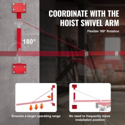 Sähköisen nosturin tukipylväs hiiliteräs 1000 kg 800 mm työpaja varasto autotalli