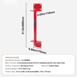 Sähköisen nosturin tukipylväs hiiliteräs 1000 kg 800 mm työpaja varasto autotalli