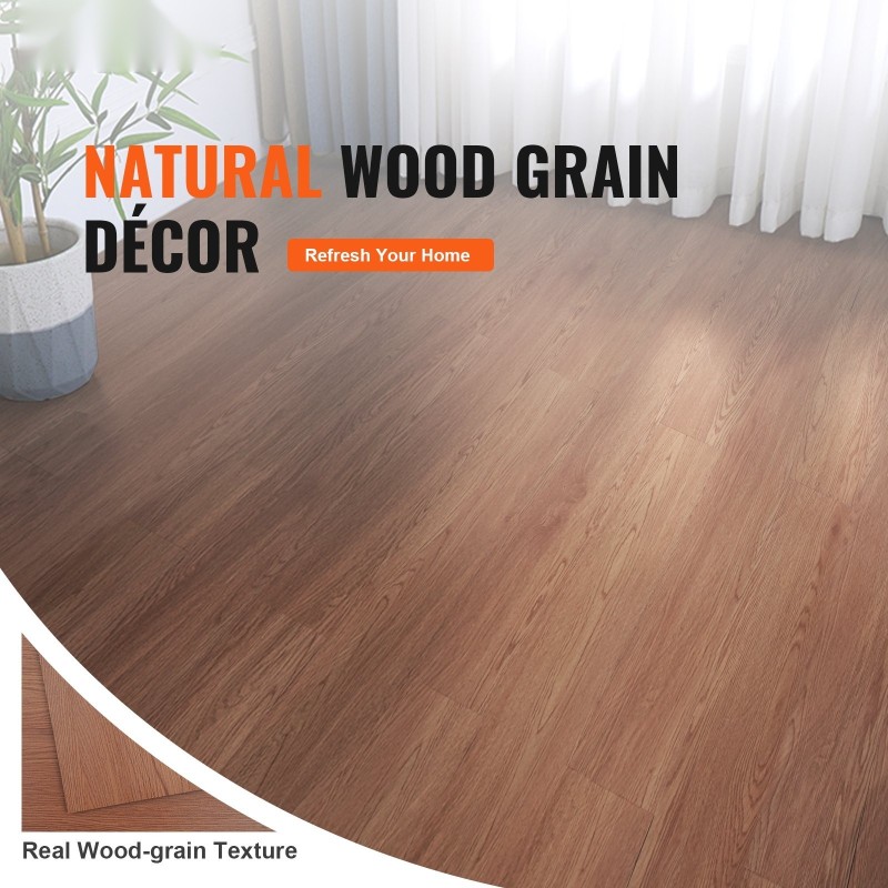 Itsekiinnittyvät vinyylilaatat 36 kpl 914x152 mm 2,5 mm syvänruskea