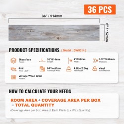 Itsekiinnittyvät vinyylilaatat 36 kpl 914 x 152 mm 0,62 mm puujäljitelmä keittiöihin